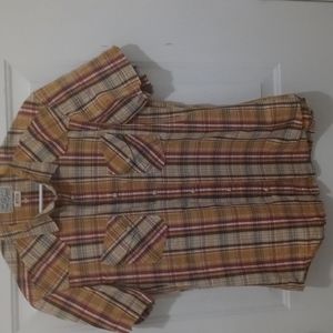 Lucky Brand plaid short sleeve button up - size M